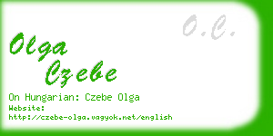 olga czebe business card